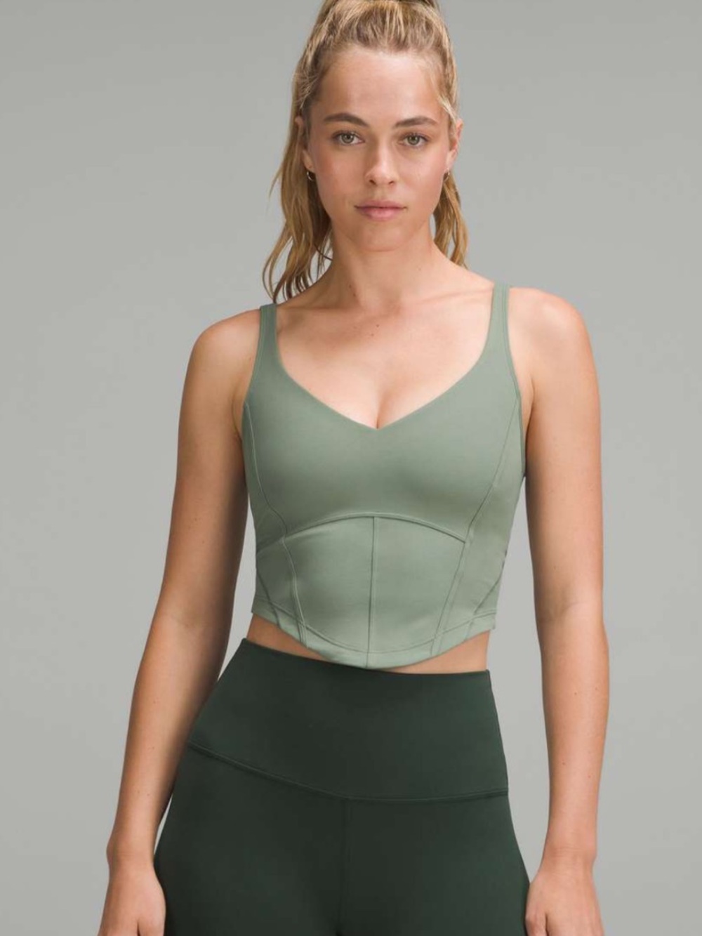 Align corset tank green